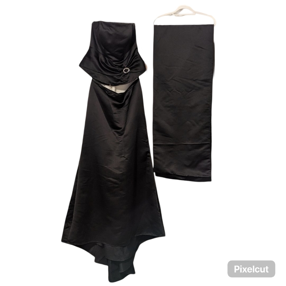3 Piece Mori Lee Formal Gown in Black Size 15/16 Prom